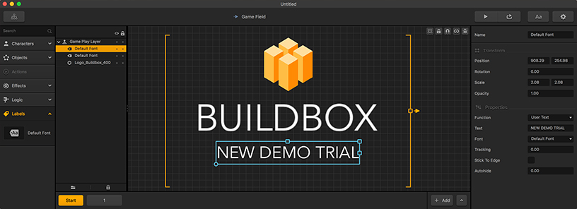 Buildbox Demo