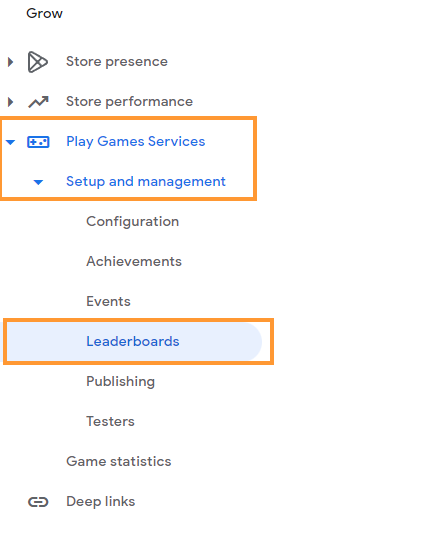 Leaderboards, Play Games Services